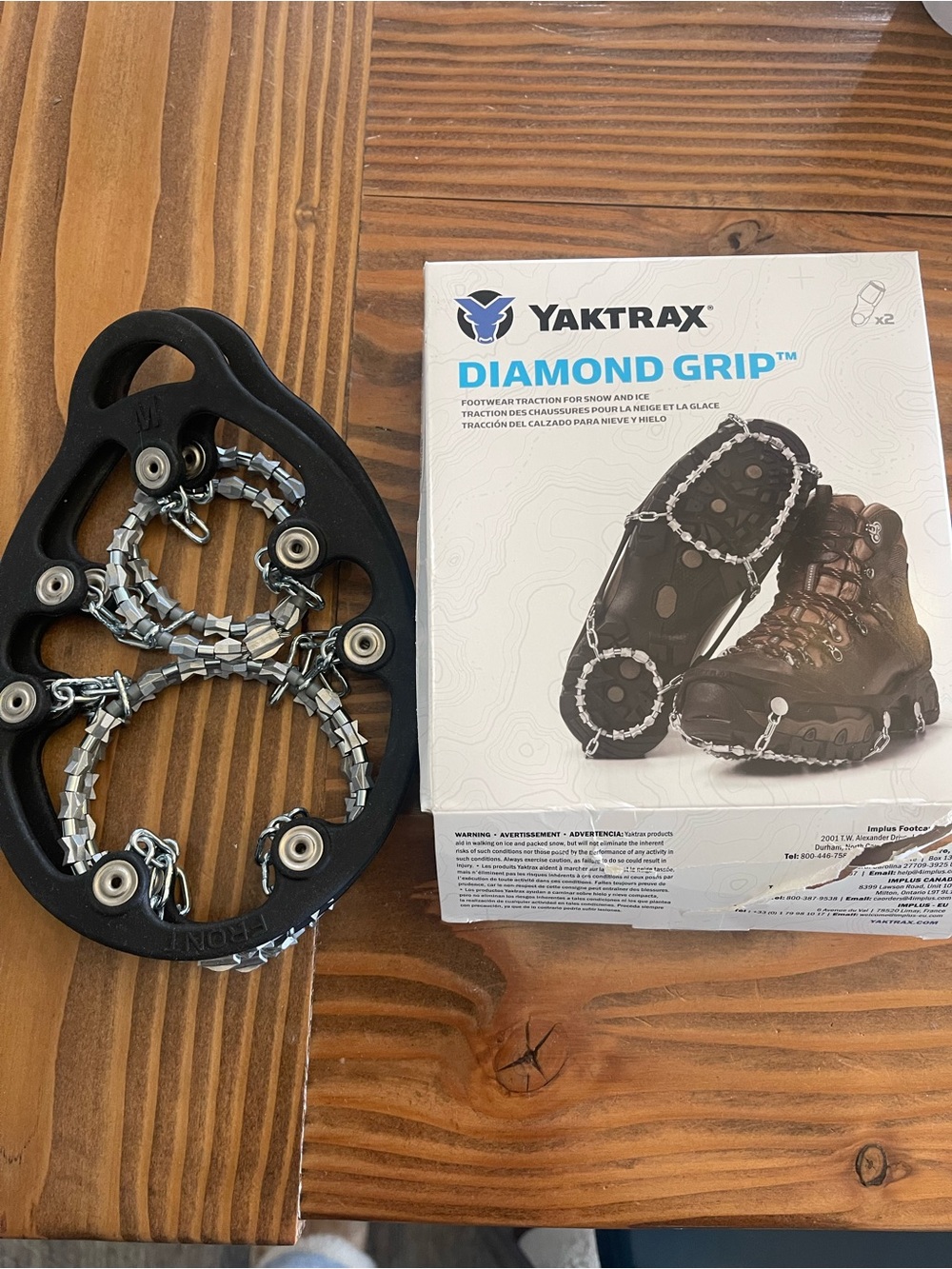 Yaktrax Diamond Grip Ice Traction Cleats - Black